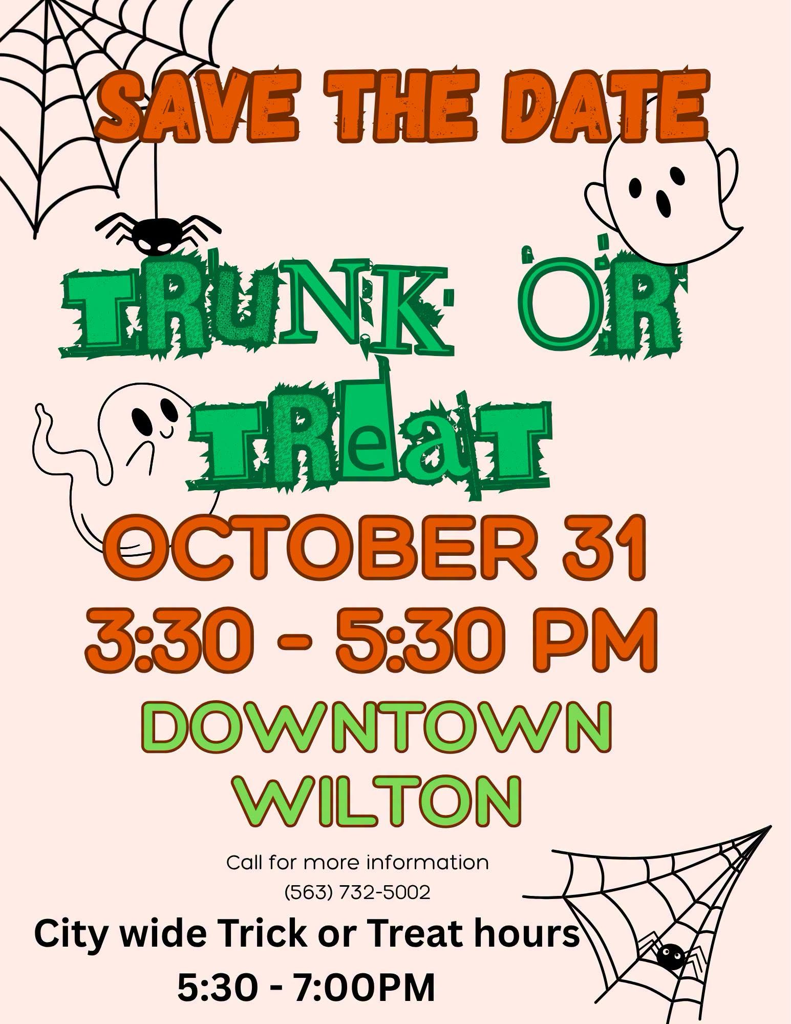 Trunk or Treat Oct. 31